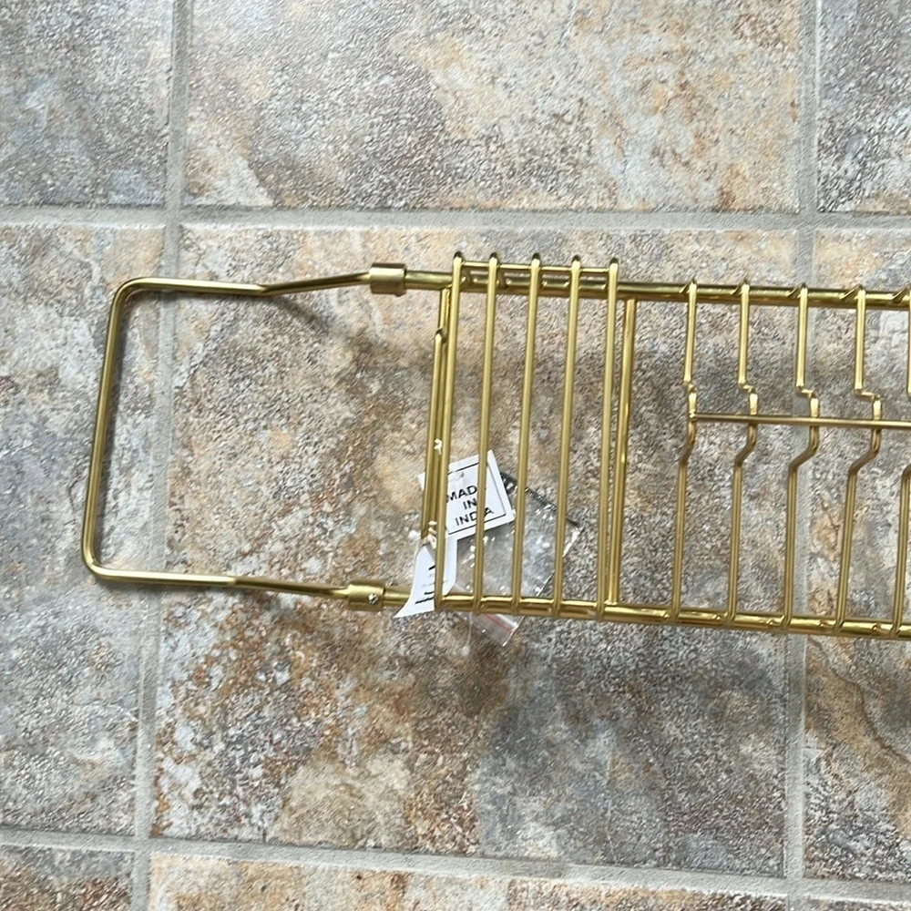 Anthropologie Gold Bathtub Caddy NWT
